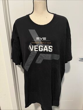 Eve Music Artist Black Vegas Invasion World Tour Graphic T-Shirt Concert